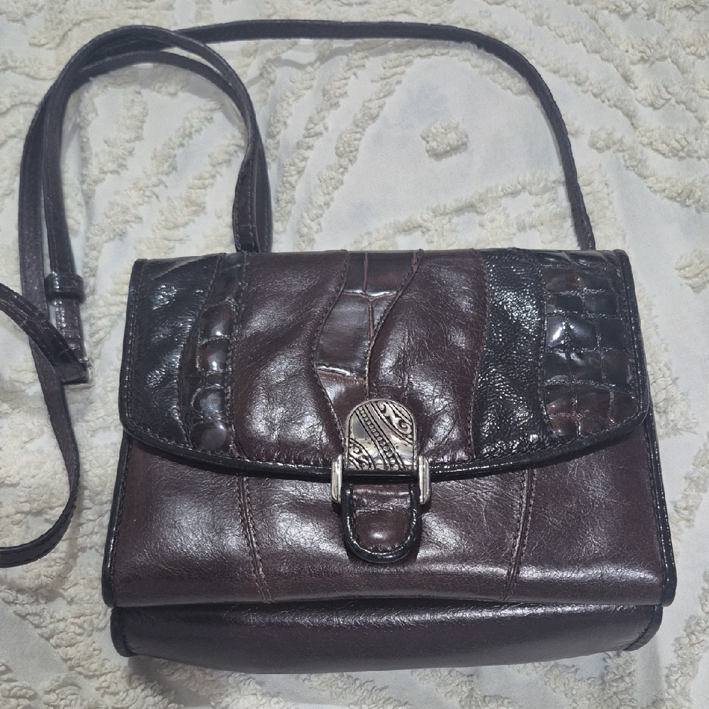 Brighton Crossbody Organizer  Brown Leather Shoulder Bag